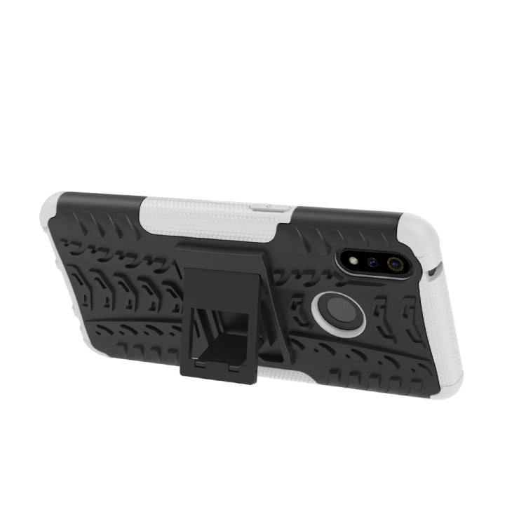 For OPPO Realme 3 Pro Tire Texture Shockproof TPU+PC Protective Case with Holder