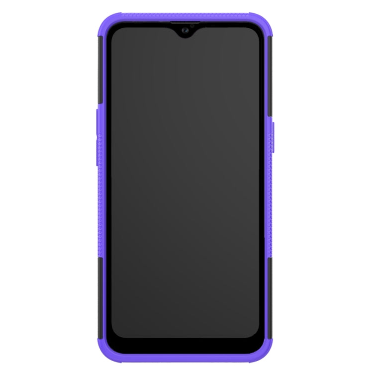For Galaxy A10s Tire Texture Shockproof TPU+PC Protective Case with Holder