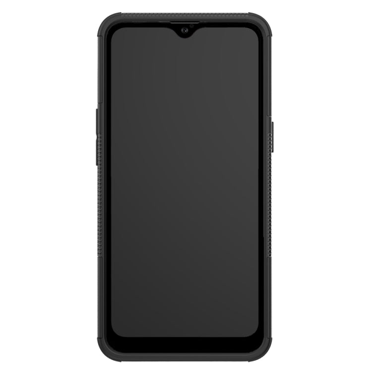 For Galaxy A10s Tire Texture Shockproof TPU+PC Protective Case with Holder
