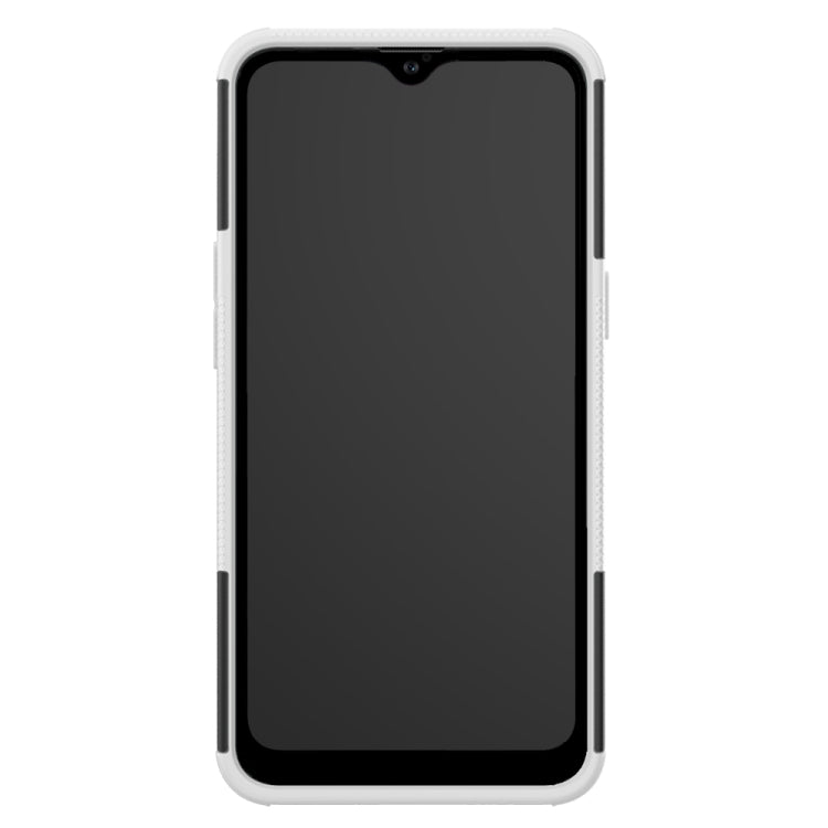 For Galaxy A10s Tire Texture Shockproof TPU+PC Protective Case with Holder