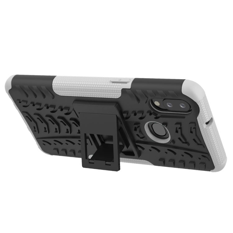 For Galaxy A10s Tire Texture Shockproof TPU+PC Protective Case with Holder