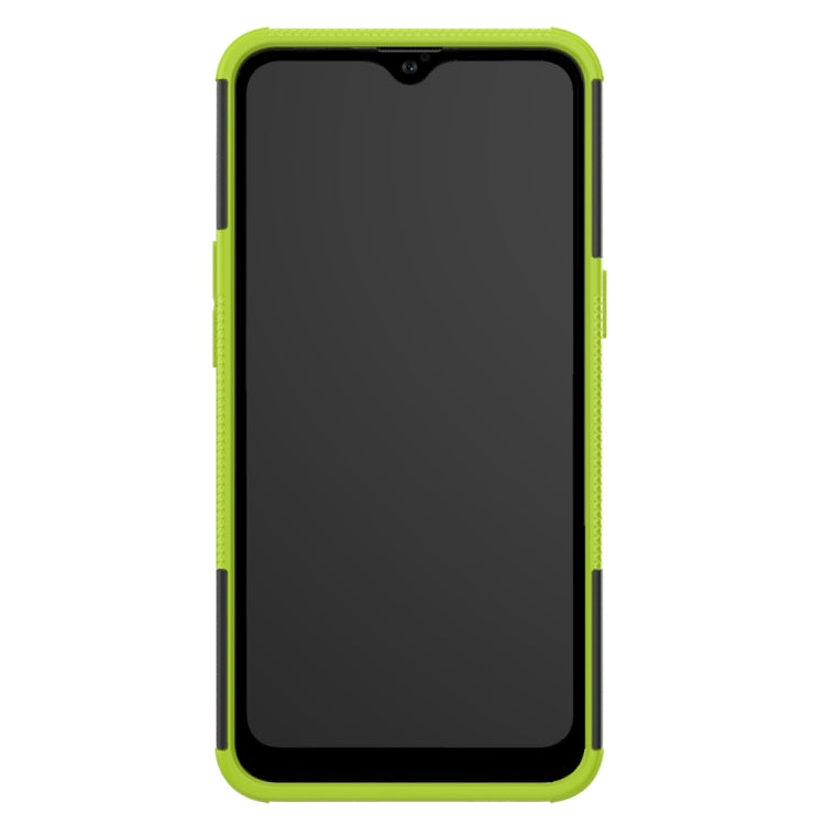 For Galaxy A10s Tire Texture Shockproof TPU+PC Protective Case with Holder