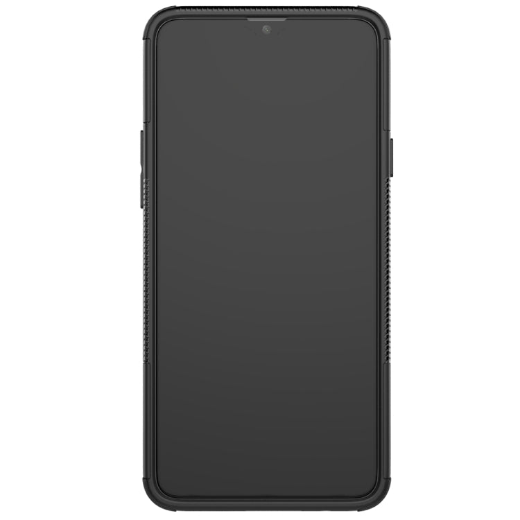 For Galaxy A20s Tire Texture Shockproof TPU+PC Protective Case with Holder