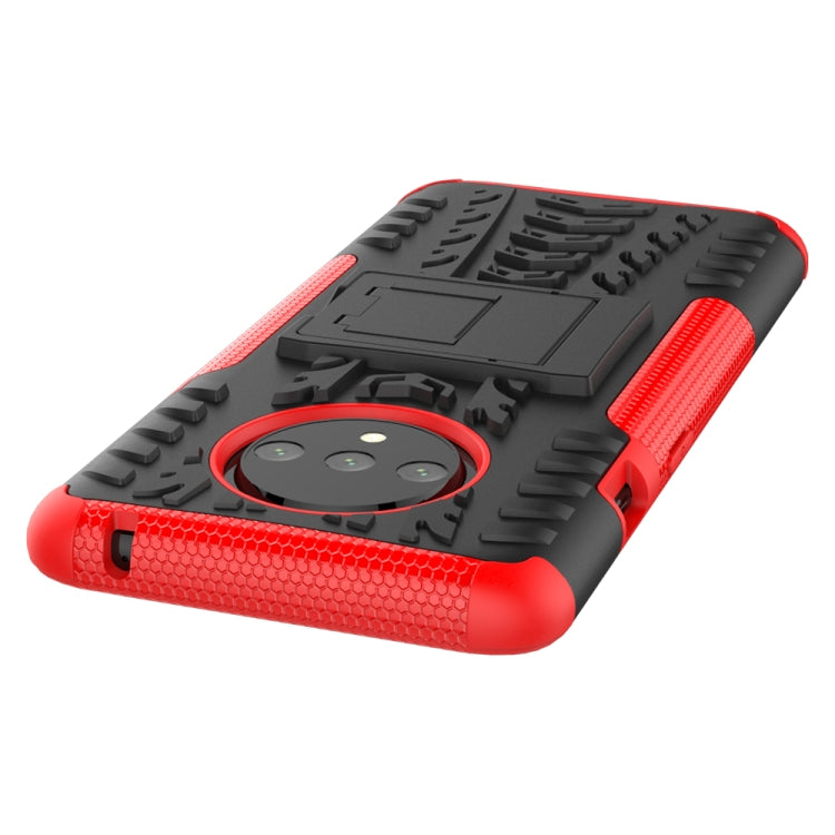 For OnePlus 7T Tire Texture Shockproof TPU+PC Protective Case with Holder