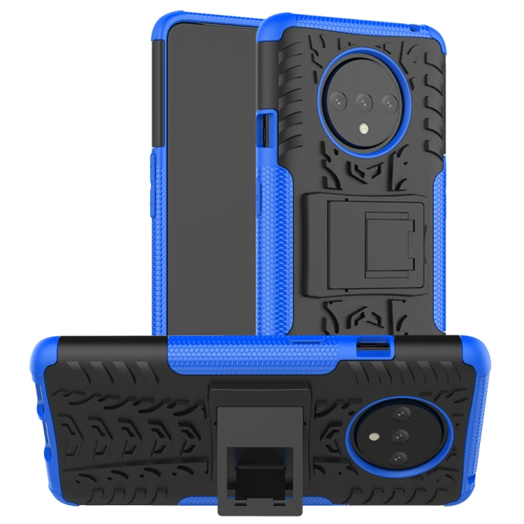 For OnePlus 7T Tire Texture Shockproof TPU+PC Protective Case with Holder