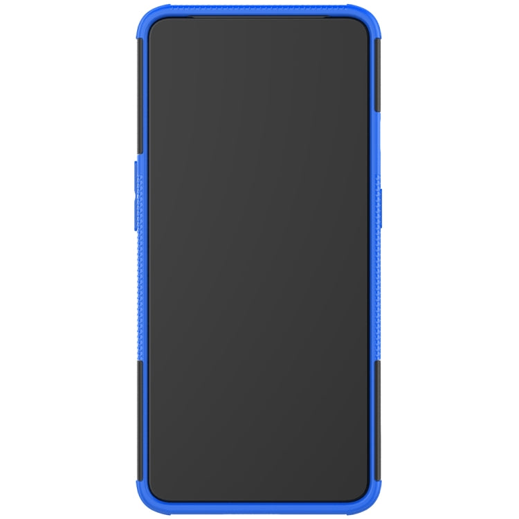 For OnePlus 7T Tire Texture Shockproof TPU+PC Protective Case with Holder