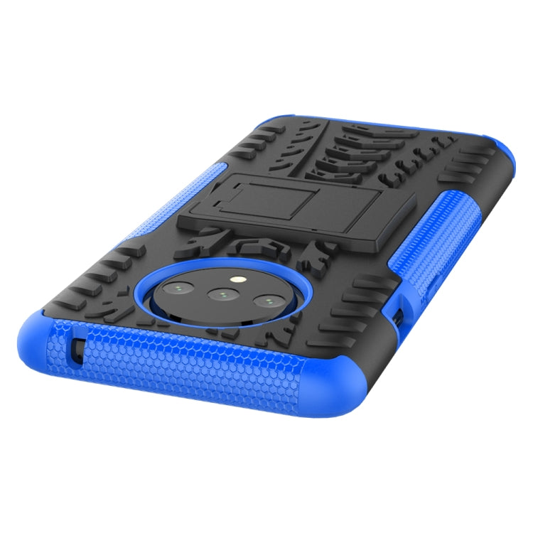 For OnePlus 7T Tire Texture Shockproof TPU+PC Protective Case with Holder