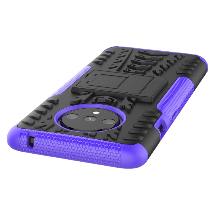 For OnePlus 7T Tire Texture Shockproof TPU+PC Protective Case with Holder