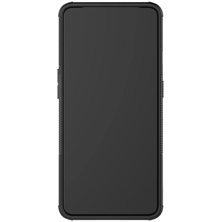 For OnePlus 7T Tire Texture Shockproof TPU+PC Protective Case with Holder