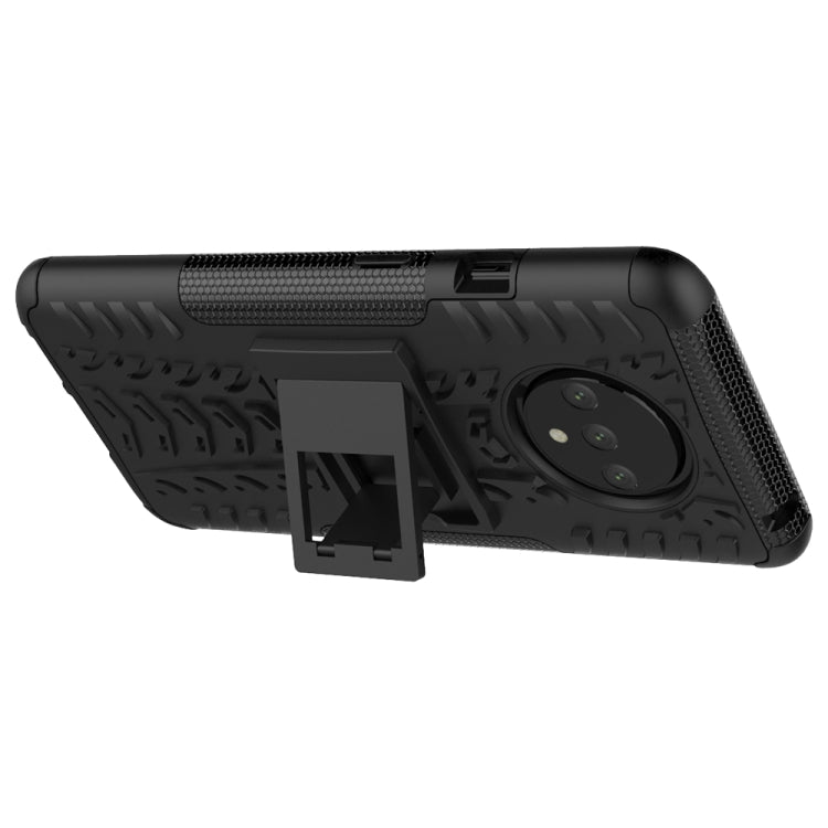 For OnePlus 7T Tire Texture Shockproof TPU+PC Protective Case with Holder