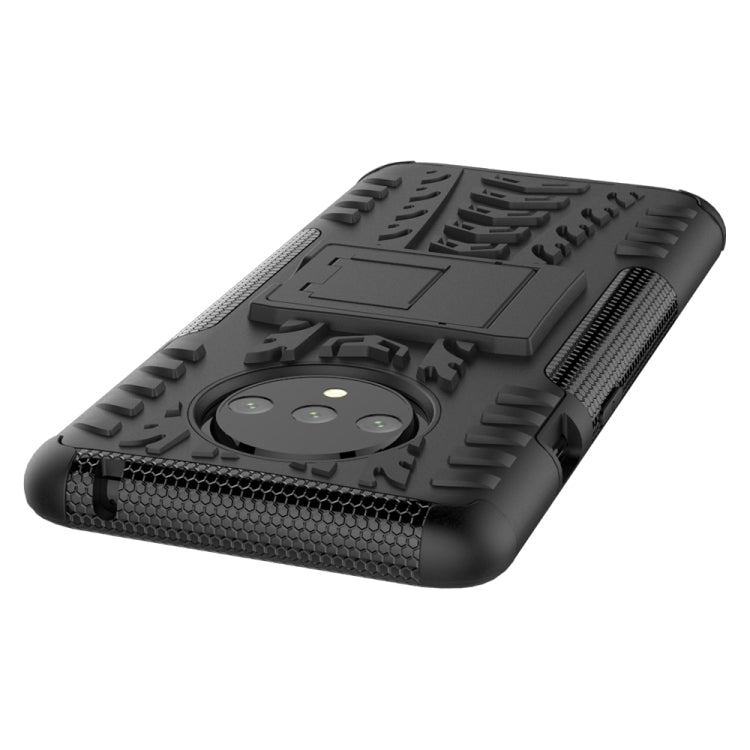 For OnePlus 7T Tire Texture Shockproof TPU+PC Protective Case with Holder