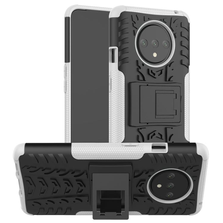 For OnePlus 7T Tire Texture Shockproof TPU+PC Protective Case with Holder