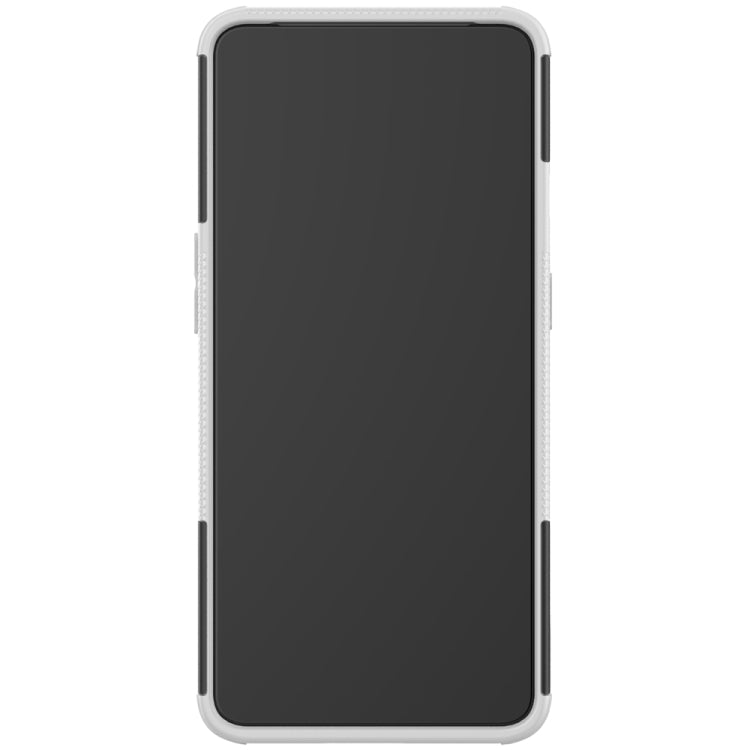 For OnePlus 7T Tire Texture Shockproof TPU+PC Protective Case with Holder