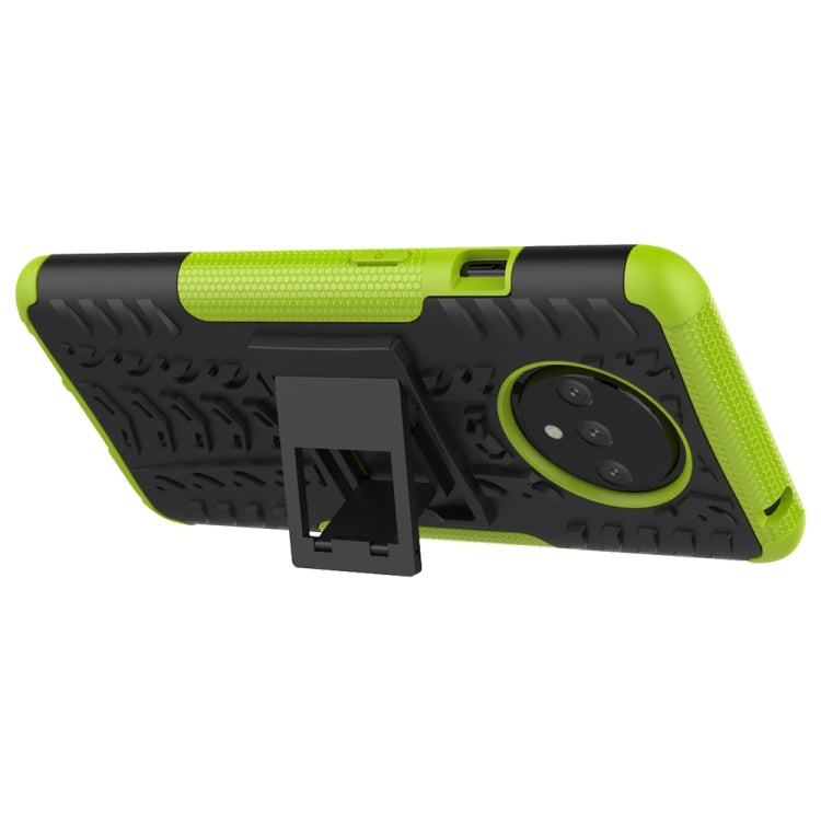 For OnePlus 7T Tire Texture Shockproof TPU+PC Protective Case with Holder
