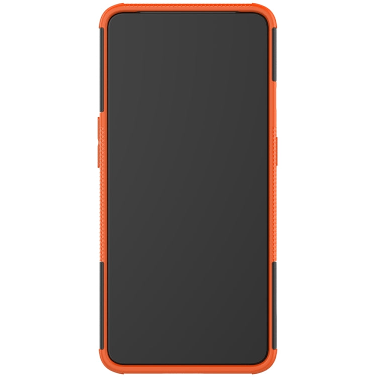For OnePlus 7T Tire Texture Shockproof TPU+PC Protective Case with Holder