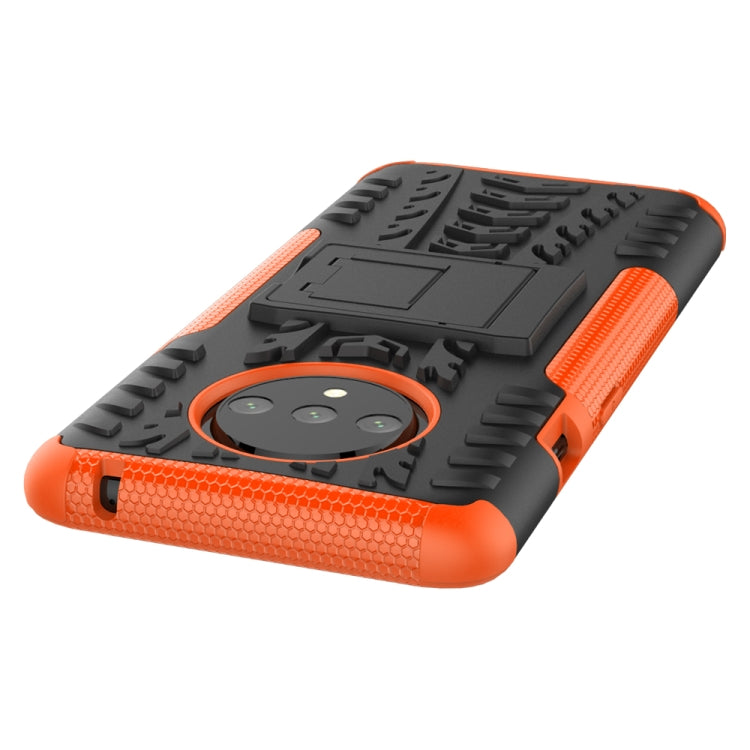 For OnePlus 7T Tire Texture Shockproof TPU+PC Protective Case with Holder