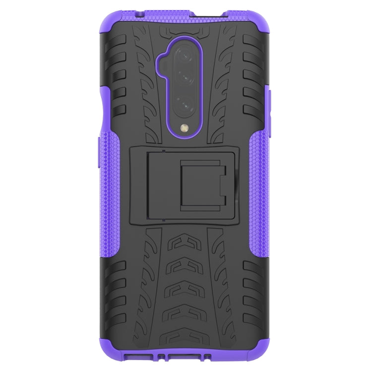 For OnePlus 7T Pro Tire Texture Shockproof TPU+PC Protective Case with Holder