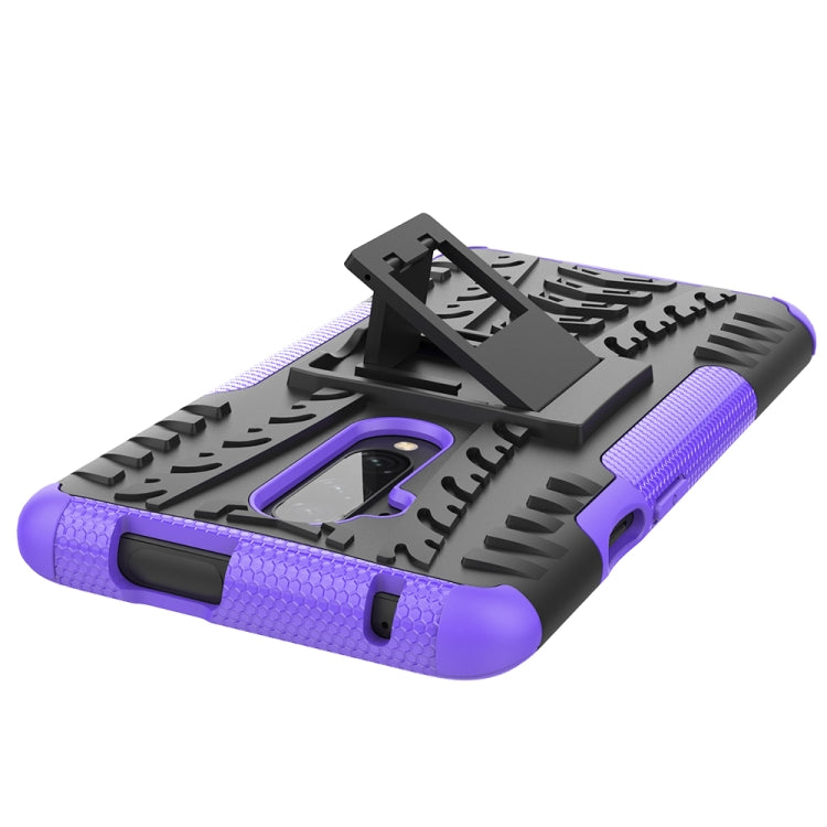 For OnePlus 7T Pro Tire Texture Shockproof TPU+PC Protective Case with Holder