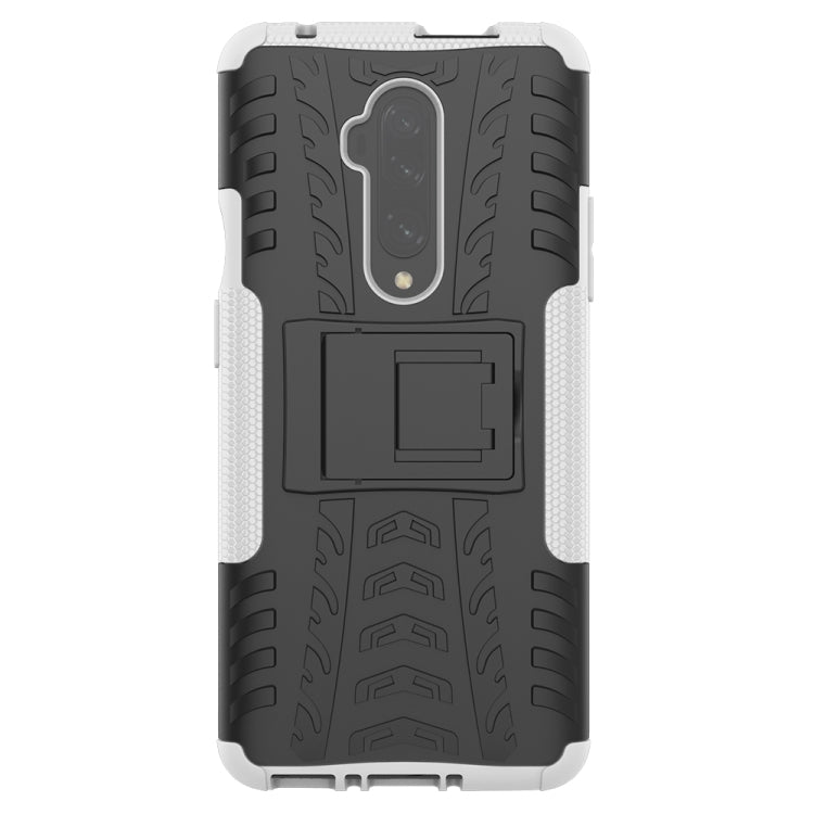 For OnePlus 7T Pro Tire Texture Shockproof TPU+PC Protective Case with Holder