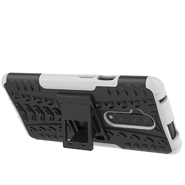 For OnePlus 7T Pro Tire Texture Shockproof TPU+PC Protective Case with Holder