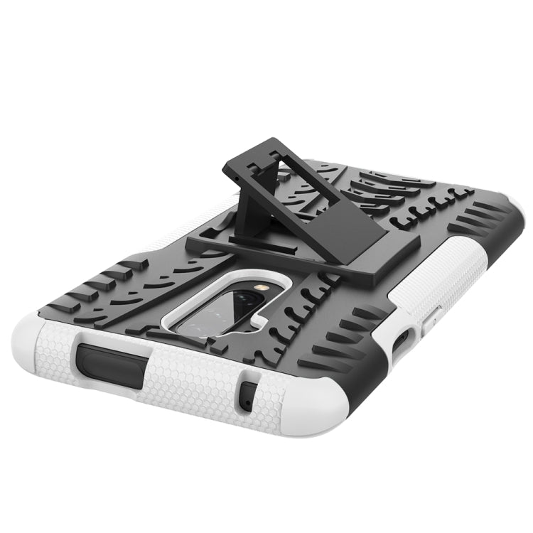 For OnePlus 7T Pro Tire Texture Shockproof TPU+PC Protective Case with Holder