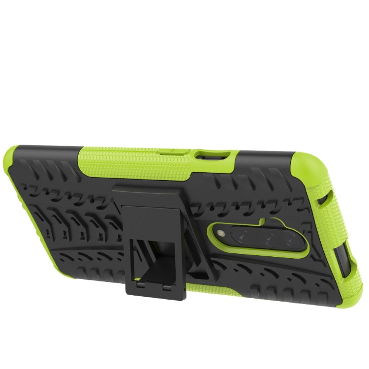 For OnePlus 7T Pro Tire Texture Shockproof TPU+PC Protective Case with Holder