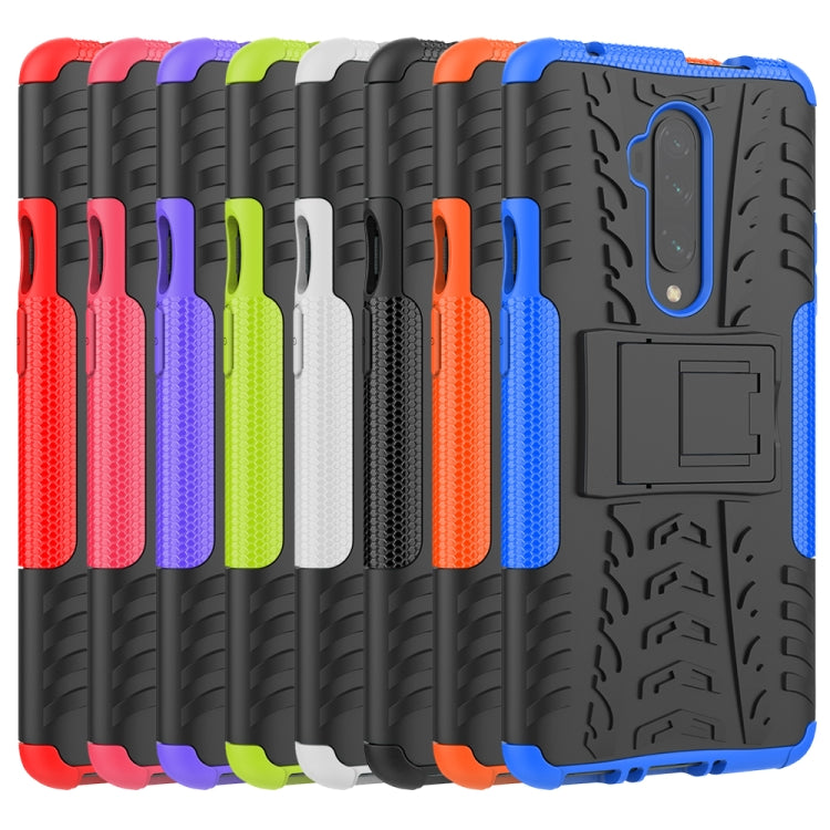 For OnePlus 7T Pro Tire Texture Shockproof TPU+PC Protective Case with Holder