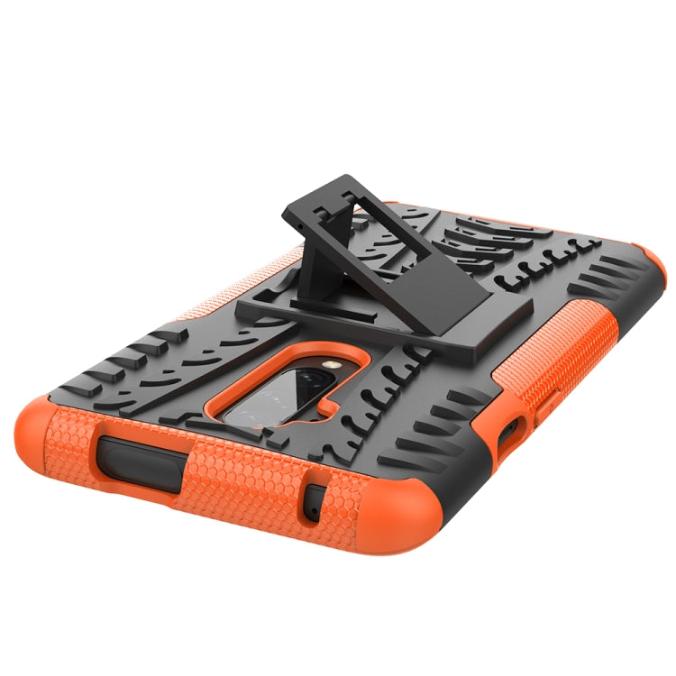 For OnePlus 7T Pro Tire Texture Shockproof TPU+PC Protective Case with Holder