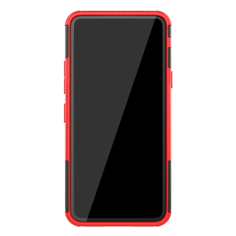 For LG V50S ThinQ 5G / G8X ThinQ Tire Texture Shockproof TPU+PC Protective Case with Holder