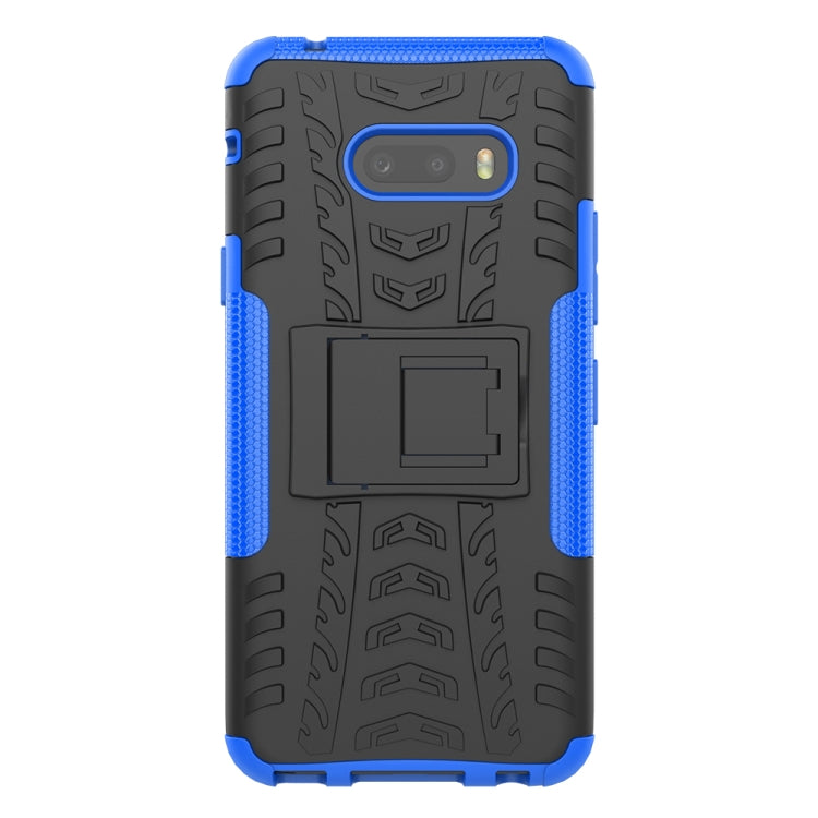 For LG V50S ThinQ 5G / G8X ThinQ Tire Texture Shockproof TPU+PC Protective Case with Holder