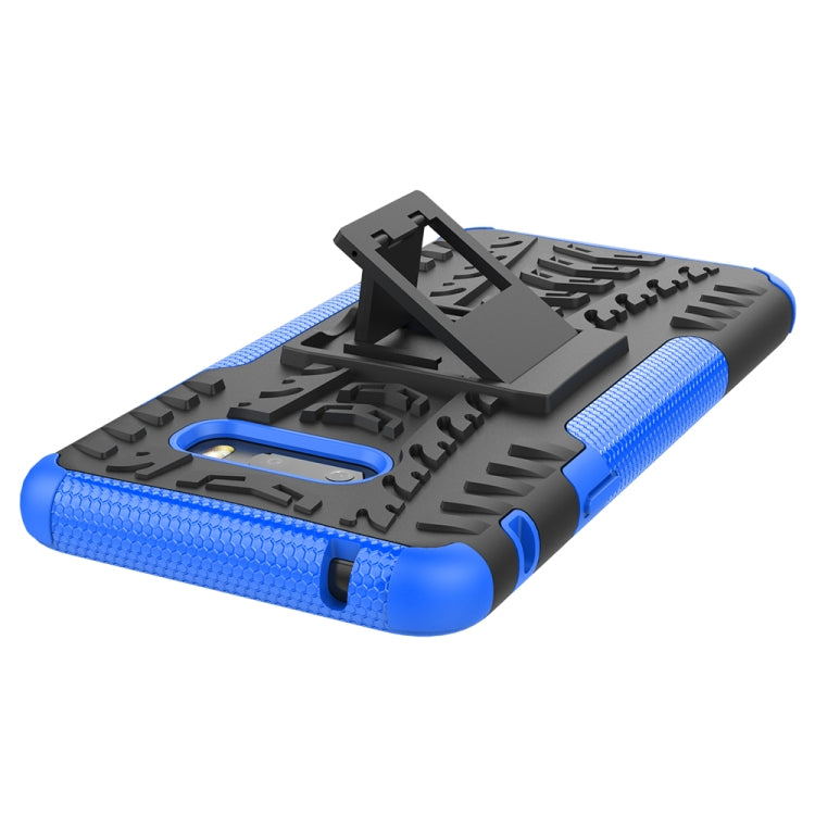 For LG V50S ThinQ 5G / G8X ThinQ Tire Texture Shockproof TPU+PC Protective Case with Holder