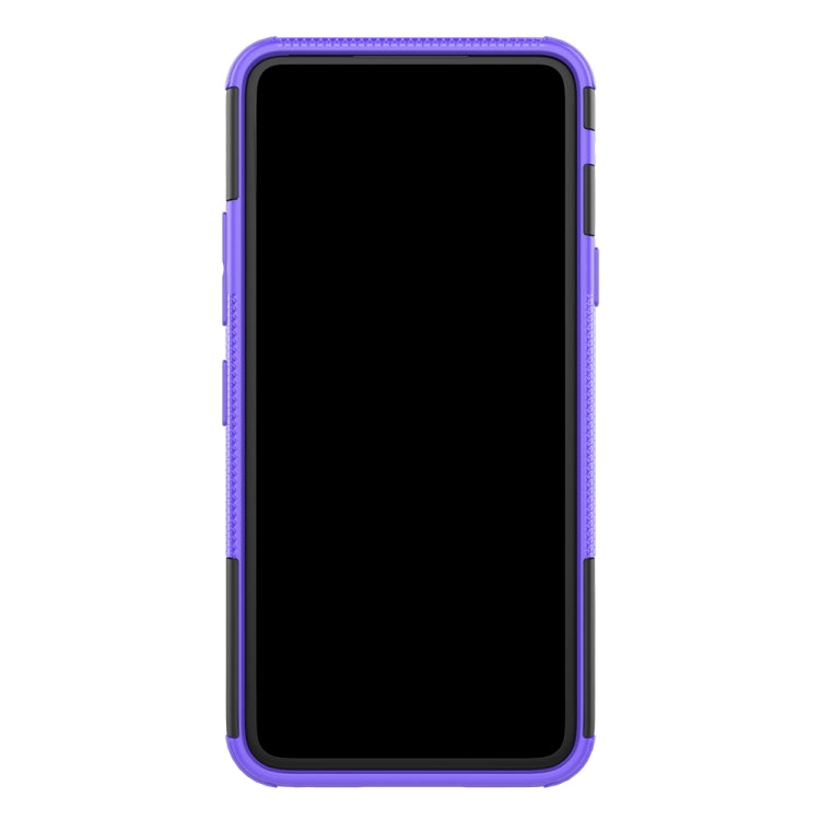 For LG V50S ThinQ 5G / G8X ThinQ Tire Texture Shockproof TPU+PC Protective Case with Holder