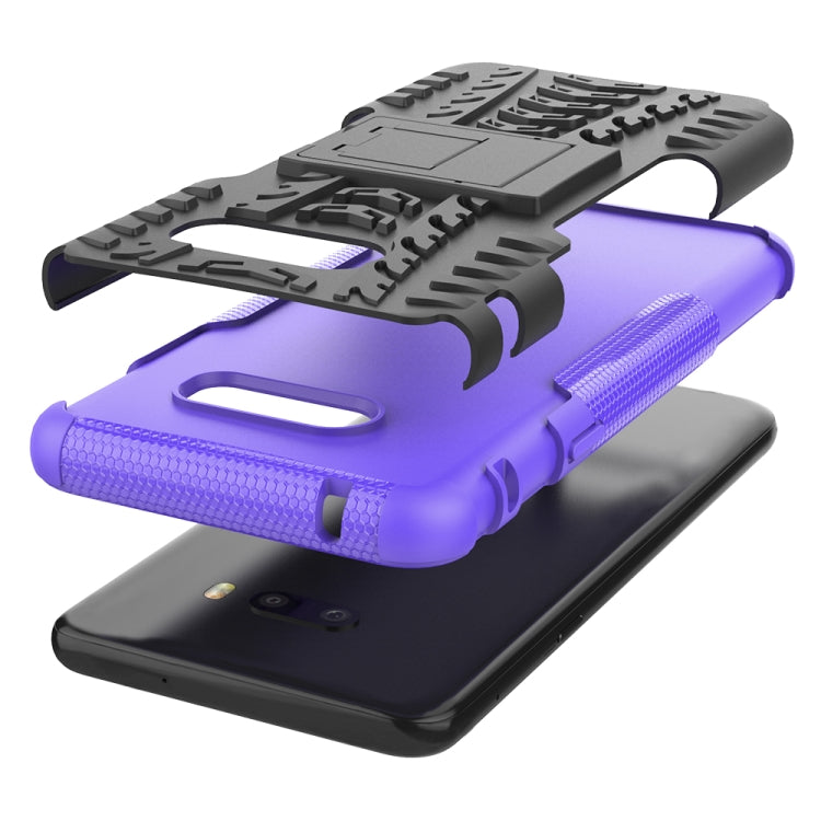 For LG V50S ThinQ 5G / G8X ThinQ Tire Texture Shockproof TPU+PC Protective Case with Holder