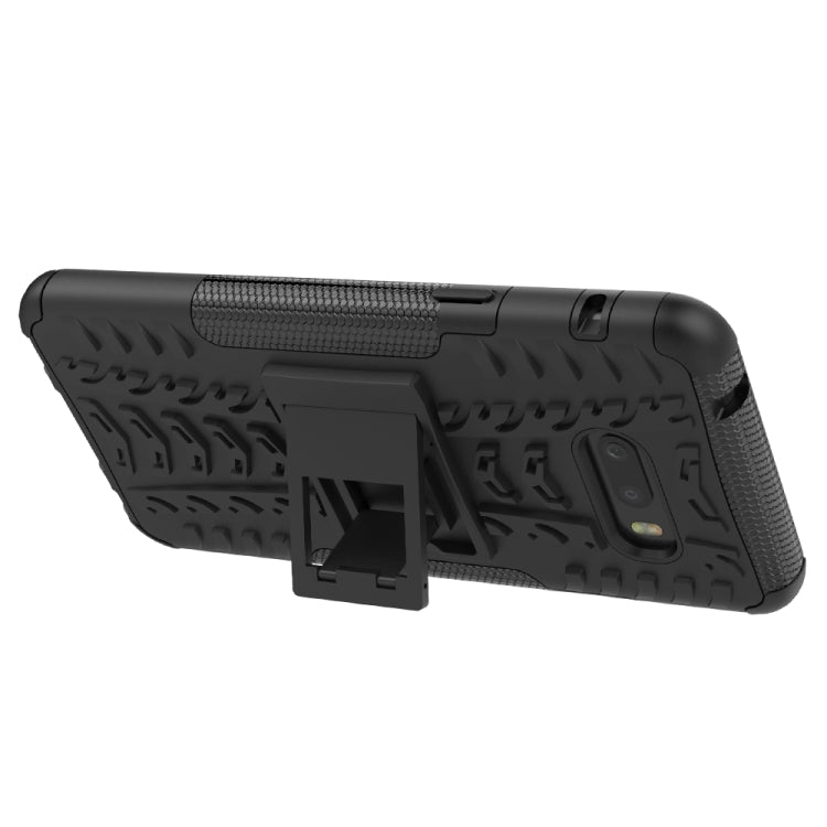 For LG V50S ThinQ 5G / G8X ThinQ Tire Texture Shockproof TPU+PC Protective Case with Holder