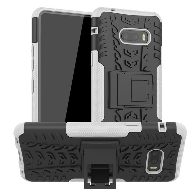 For LG V50S ThinQ 5G / G8X ThinQ Tire Texture Shockproof TPU+PC Protective Case with Holder