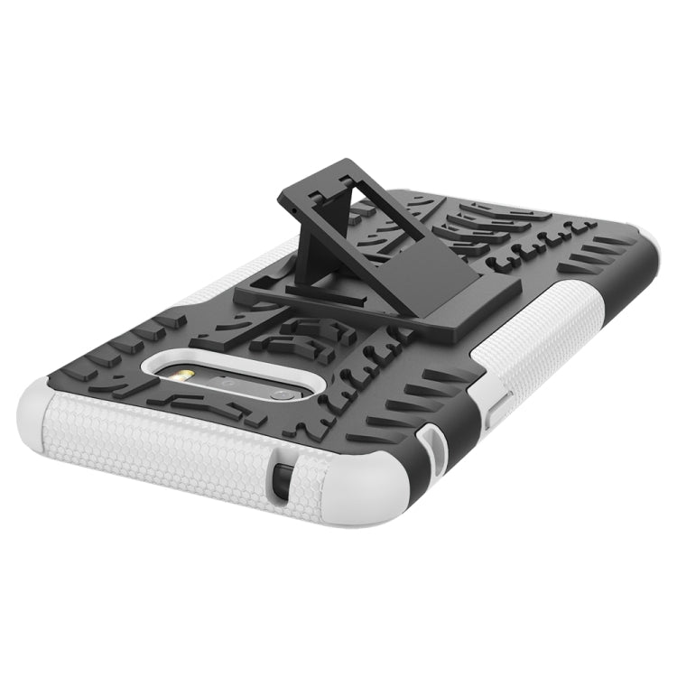 For LG V50S ThinQ 5G / G8X ThinQ Tire Texture Shockproof TPU+PC Protective Case with Holder