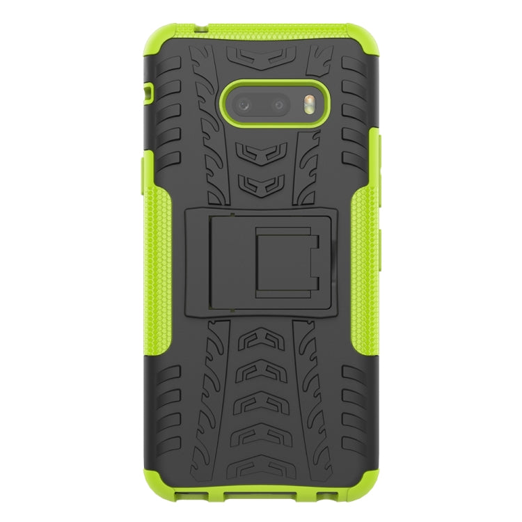 For LG V50S ThinQ 5G / G8X ThinQ Tire Texture Shockproof TPU+PC Protective Case with Holder