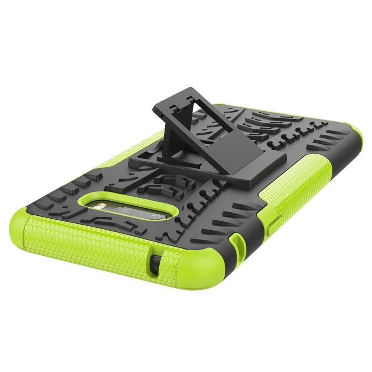 For LG V50S ThinQ 5G / G8X ThinQ Tire Texture Shockproof TPU+PC Protective Case with Holder