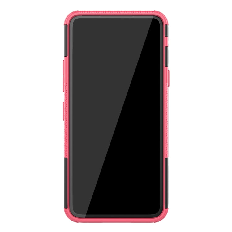 For LG V50S ThinQ 5G / G8X ThinQ Tire Texture Shockproof TPU+PC Protective Case with Holder