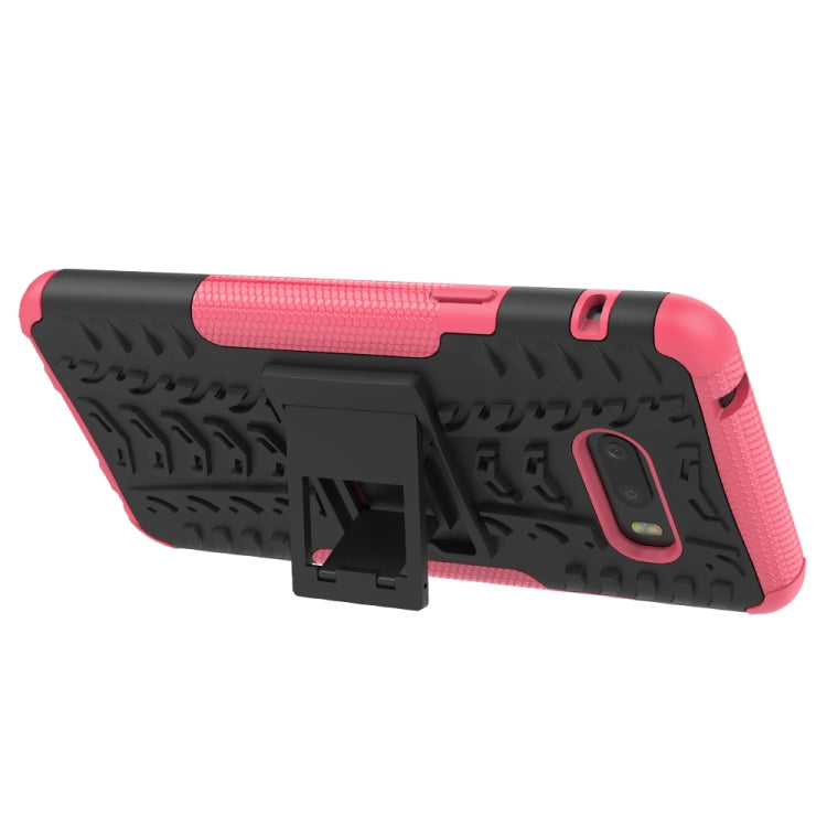 For LG V50S ThinQ 5G / G8X ThinQ Tire Texture Shockproof TPU+PC Protective Case with Holder