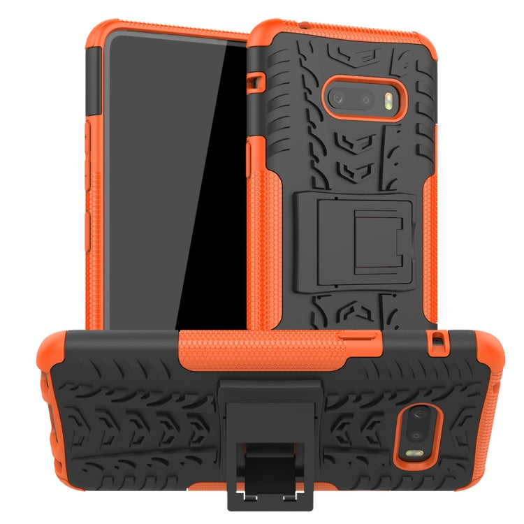 For LG V50S ThinQ 5G / G8X ThinQ Tire Texture Shockproof TPU+PC Protective Case with Holder