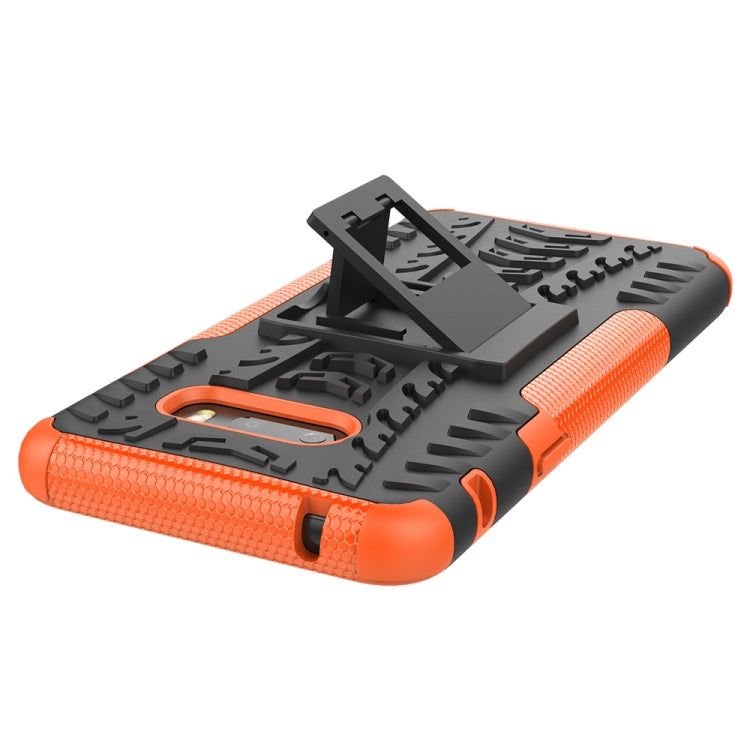 For LG V50S ThinQ 5G / G8X ThinQ Tire Texture Shockproof TPU+PC Protective Case with Holder