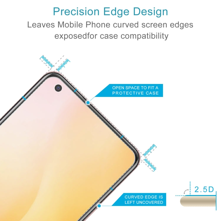 50 PCS 0.26mm 9H 2.5D Tempered Glass Film For vivo X50 5G