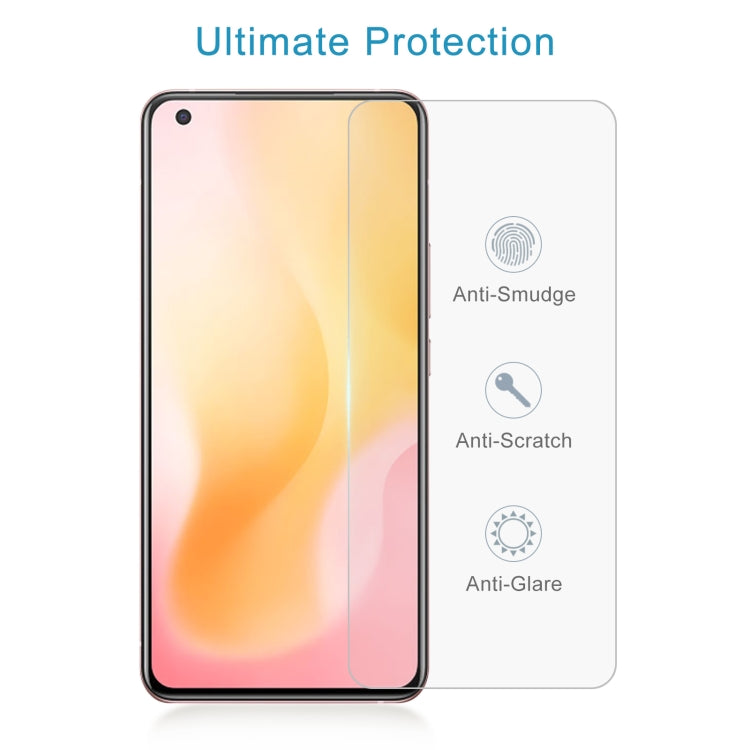50 PCS 0.26mm 9H 2.5D Tempered Glass Film For vivo X50 5G