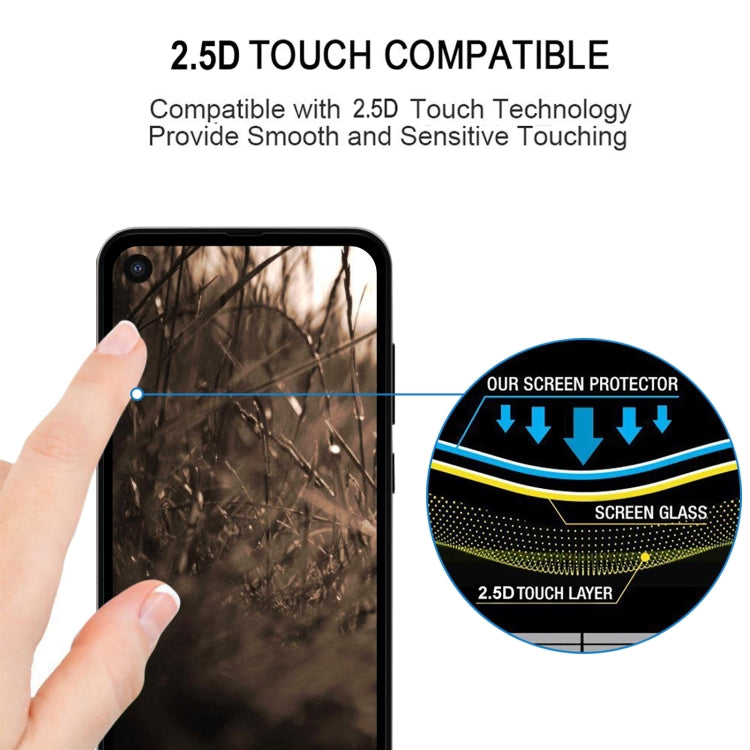 25 PCS Full Glue Cover Screen Protector Tempered Glass Film For Motorola P40