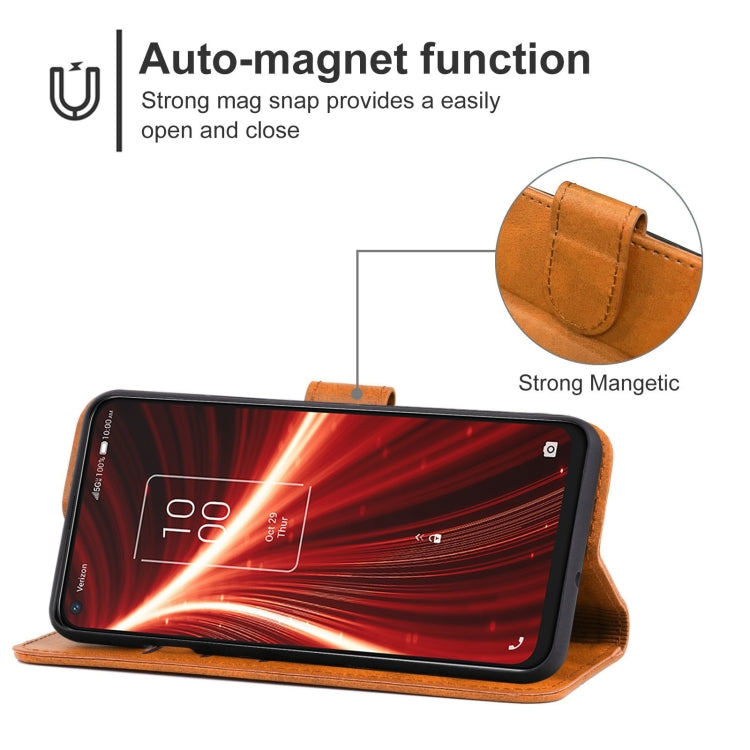 Leather Phone Case For TCL 10 5G UW