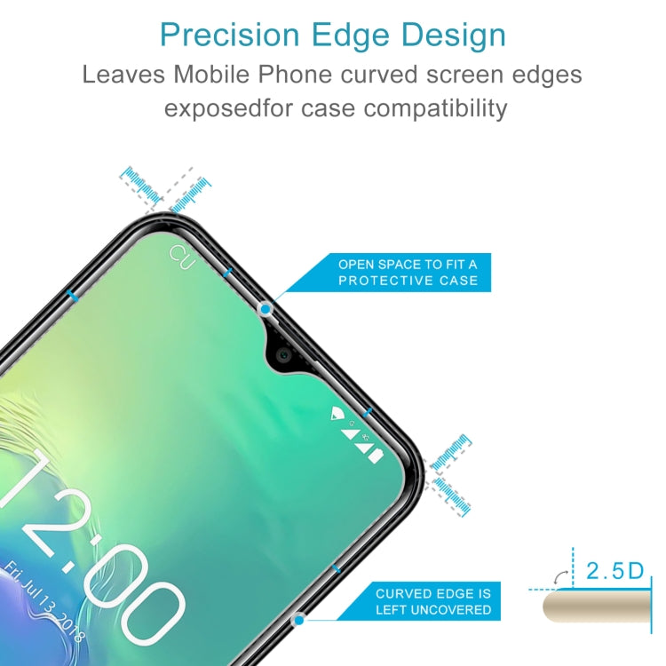 50 PCS 0.26mm 9H 2.5D Tempered Glass Film For Oukitel C15 Pro