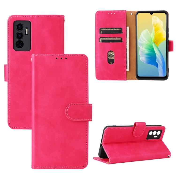 For vivo S10e / V23e Skin Feel Magnetic Buckle Calf Texture PU Phone Case