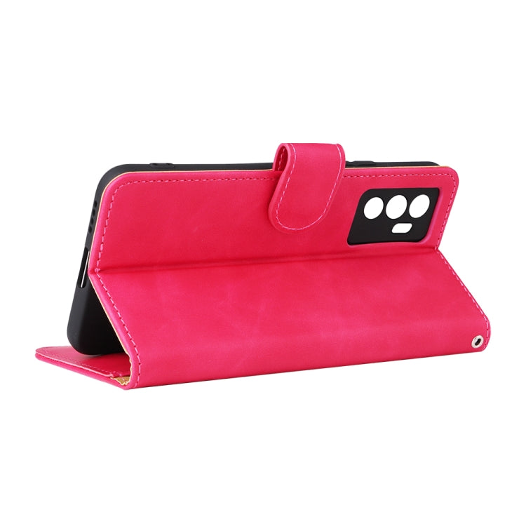 For vivo S10e / V23e Skin Feel Magnetic Buckle Calf Texture PU Phone Case