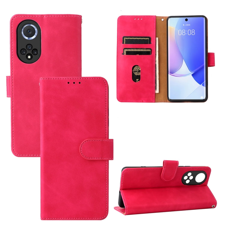 For Huawei nova 9 Skin Feel Magnetic Buckle Calf Texture PU Phone Case